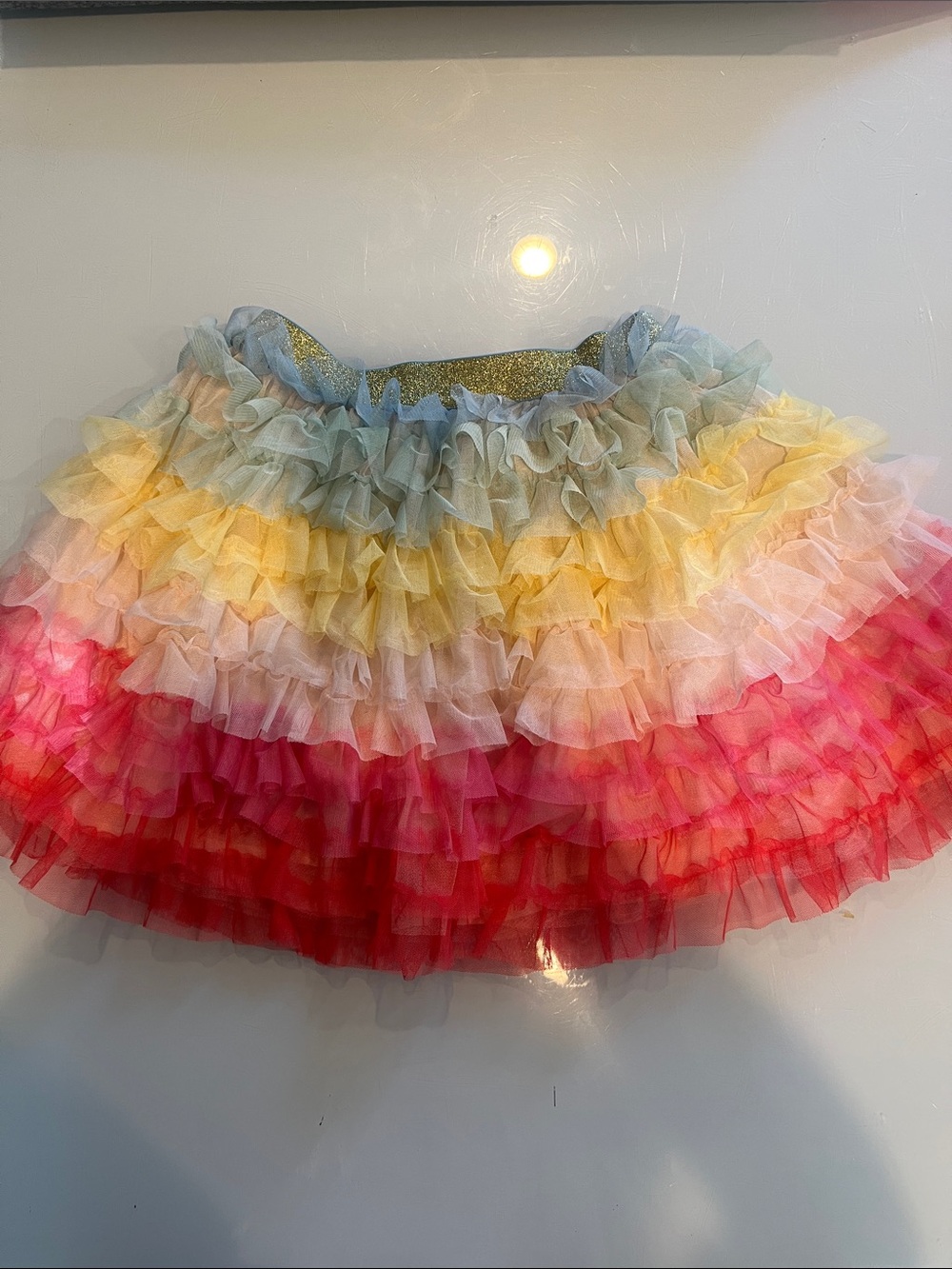 Mini Boden Pastel Rainbow Ruffle Tutu Skirt